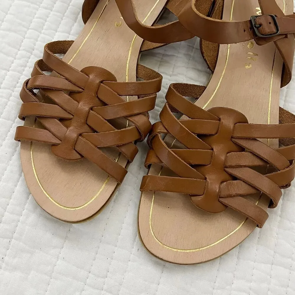 Mariella Brown Strappy Sandals Women's Size 7.5/8